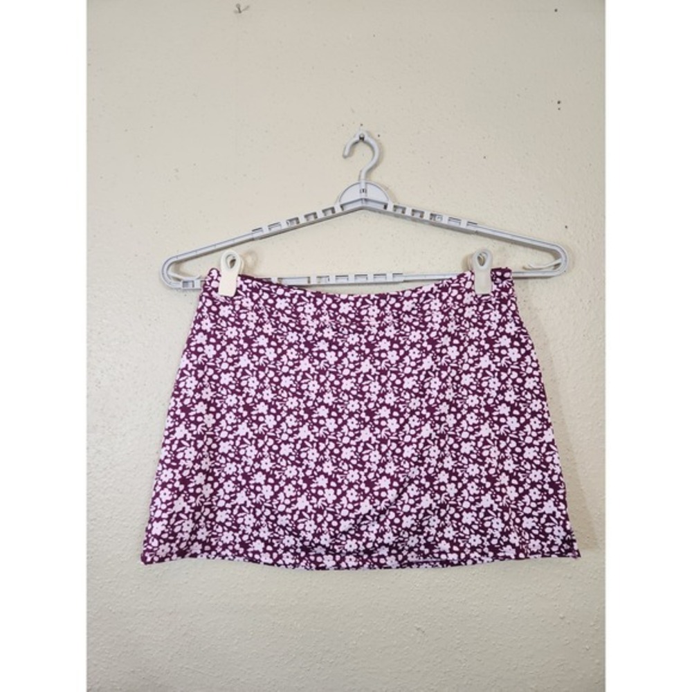 Tranquility Skort Purple Floral Print Athletic Skirt Skort XX-Large